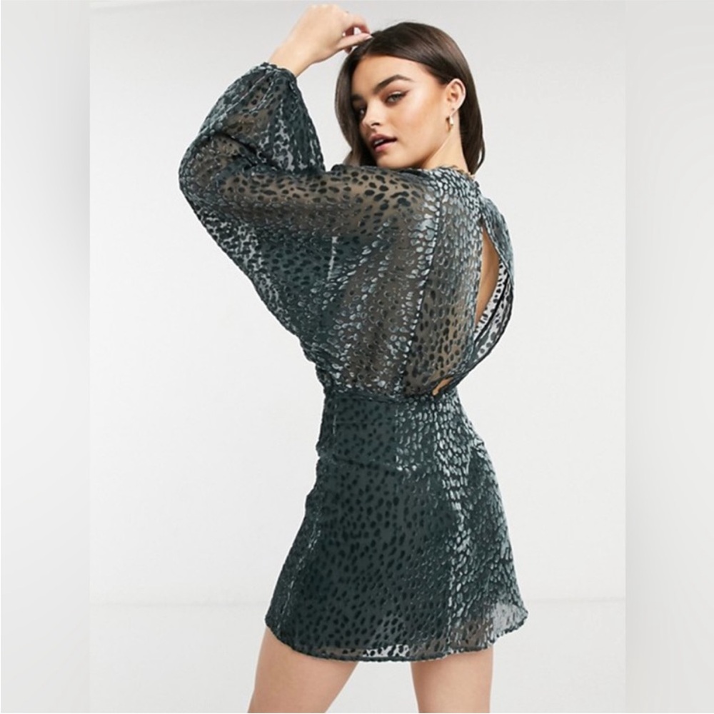 & Other Stories Dark Green Backless Dress